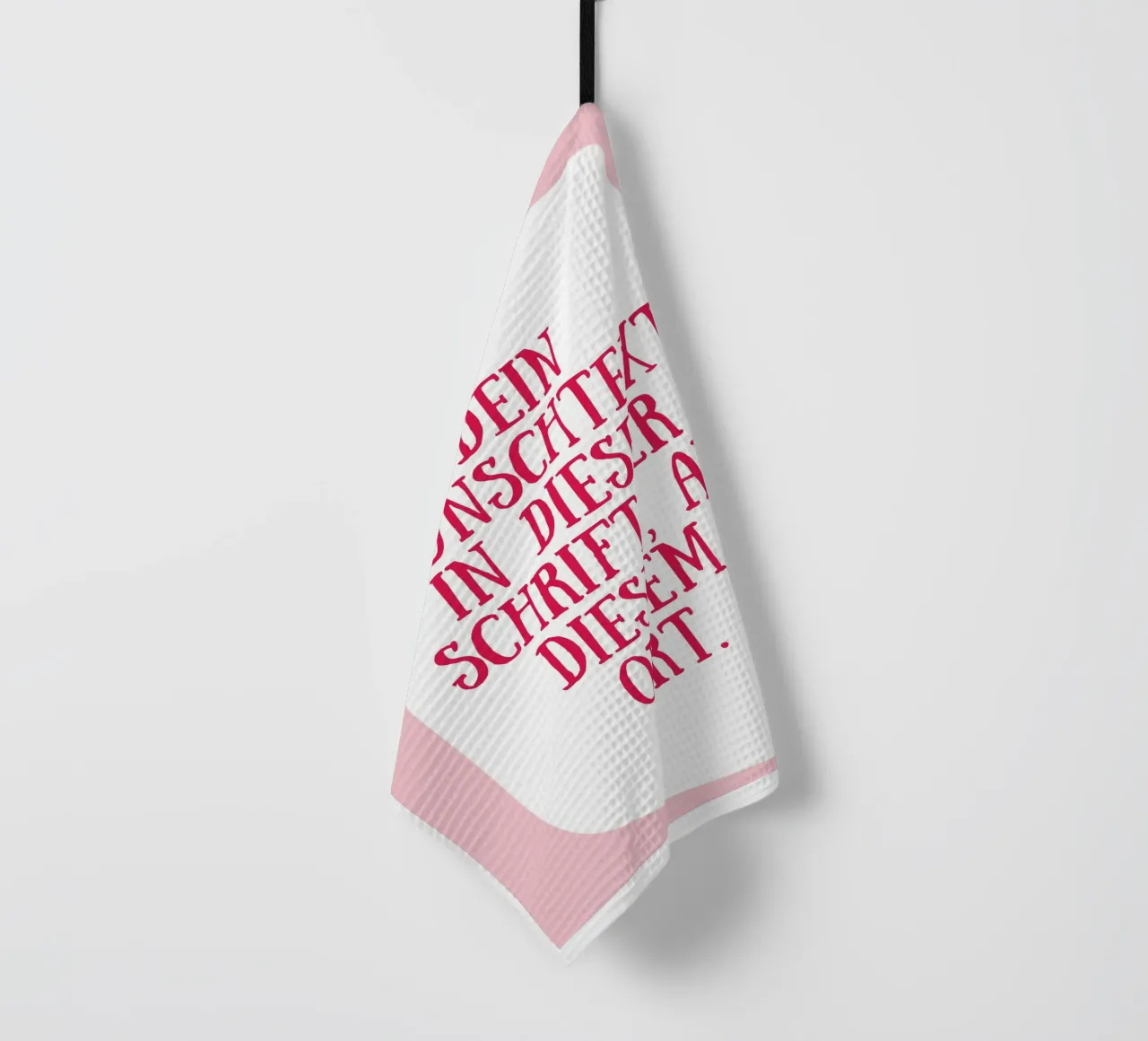 Wunschtext retro in rosa rot canovaccio da cucina da BAINAI QUOTES