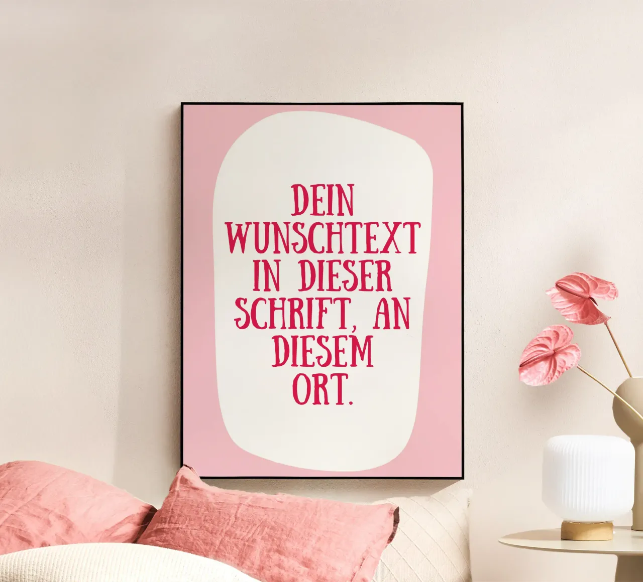 Wunschtext retro in rosa rot plexiglass da BAINAI QUOTES