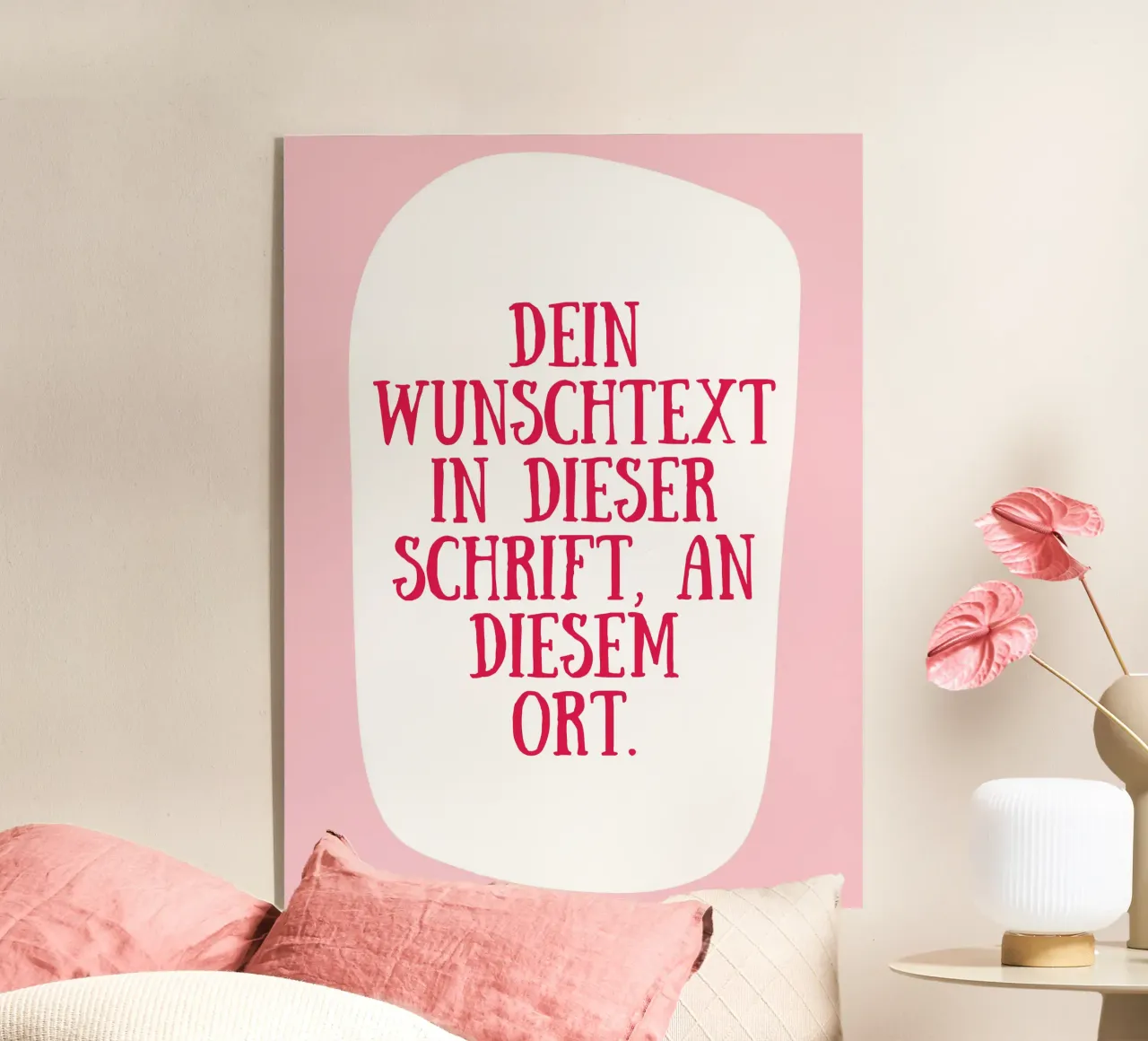 Wunschtext retro in rosa rot plexiglass da BAINAI QUOTES