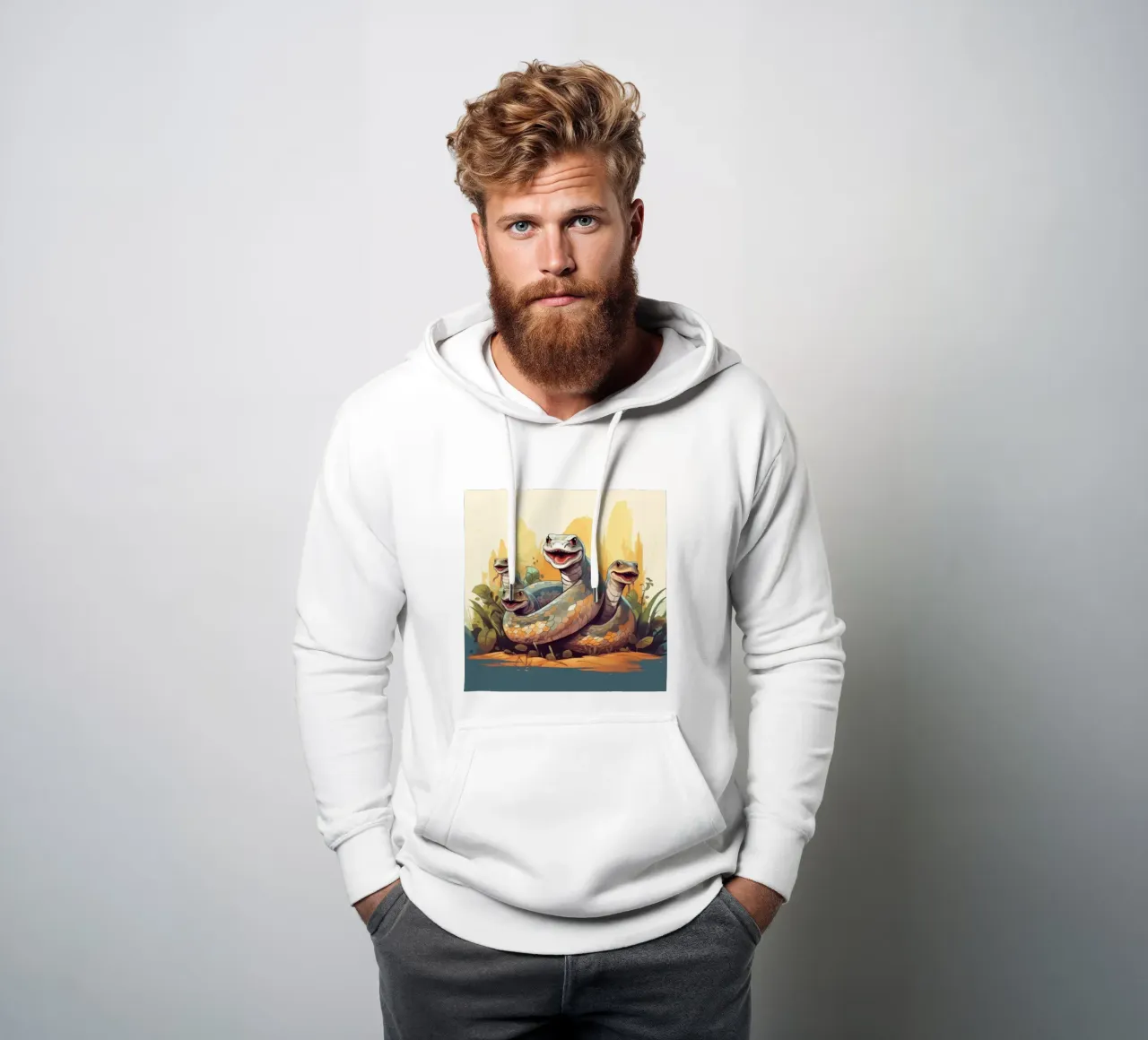Pandilla Retro Python sudadera con capucha de Funny Animals