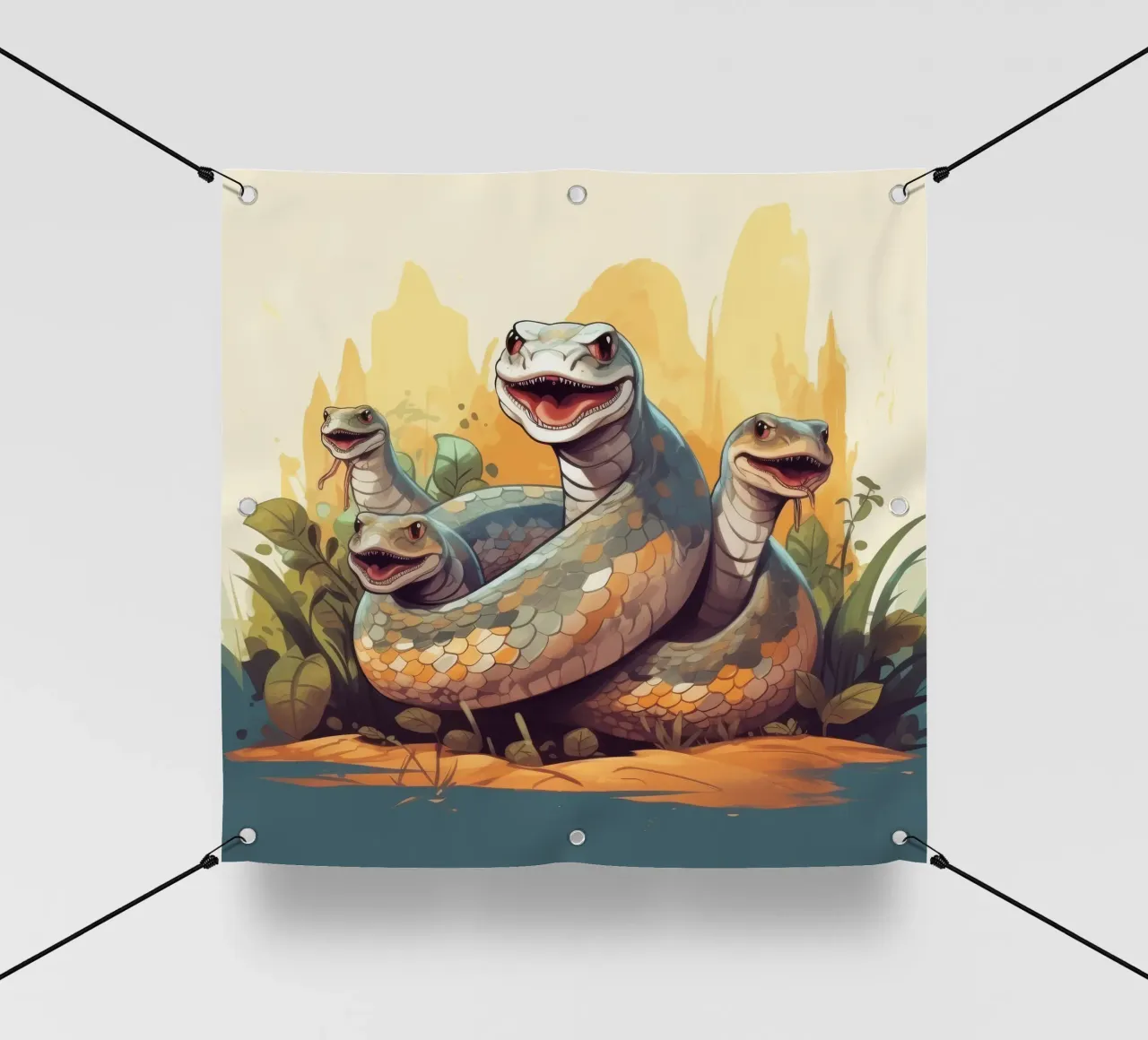 Pandilla Retro Python lonas publicitarias de Funny Animals