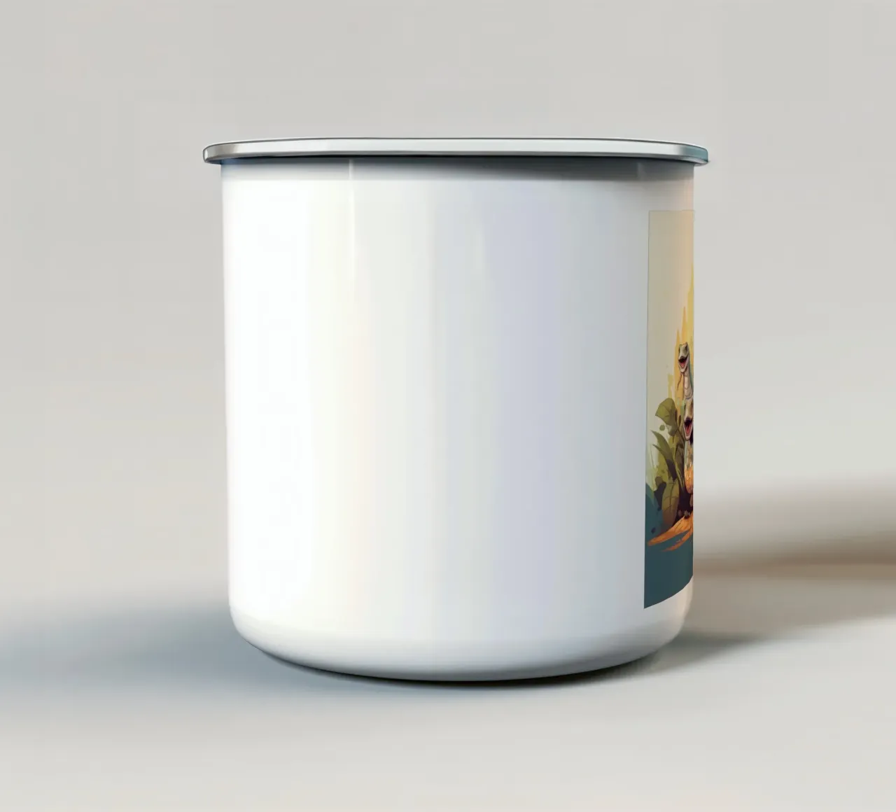 Pandilla Retro Python taza de esmalte de Funny Animals