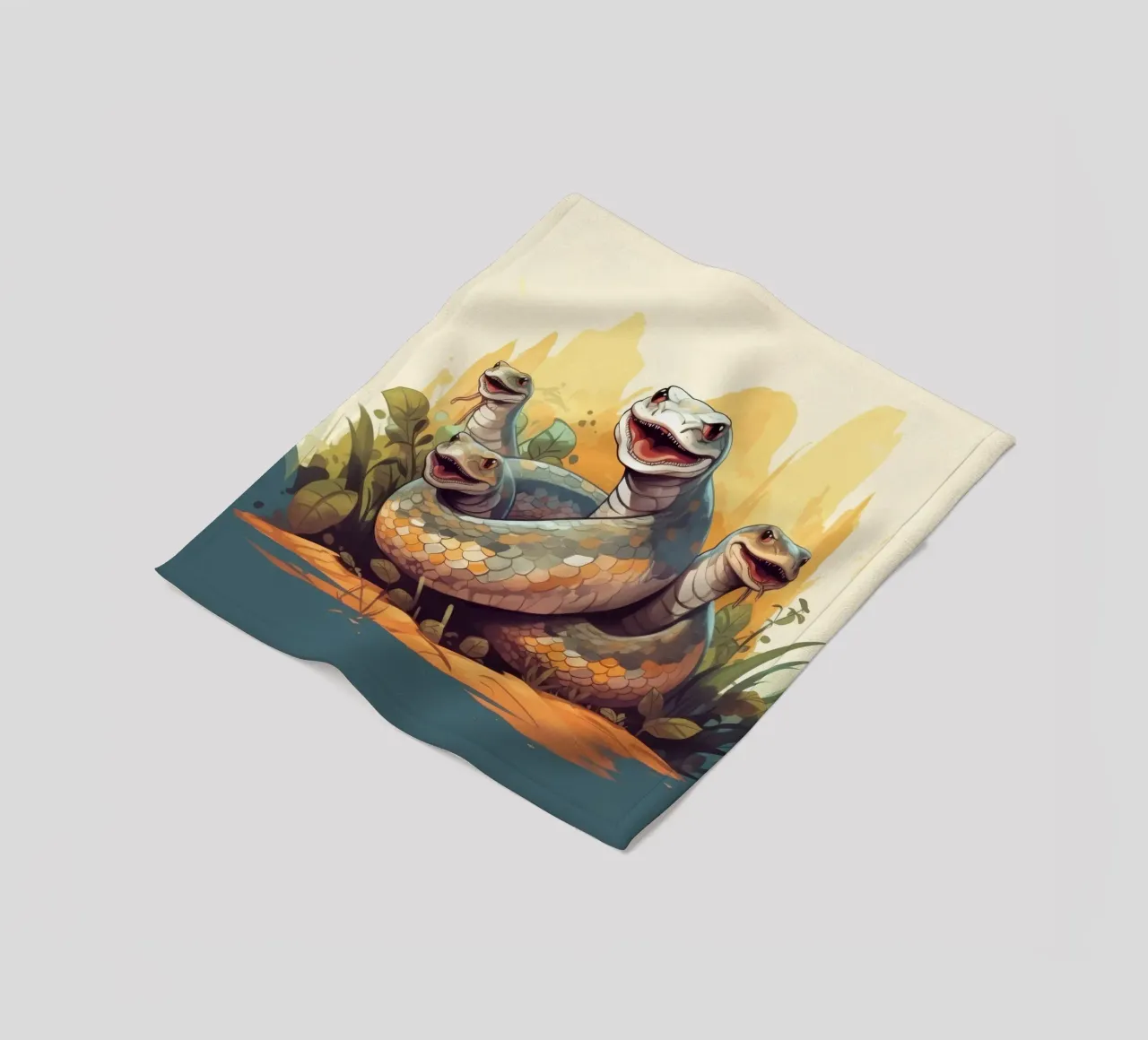 Retro Python Gang Fleecedecke von Funny Animals