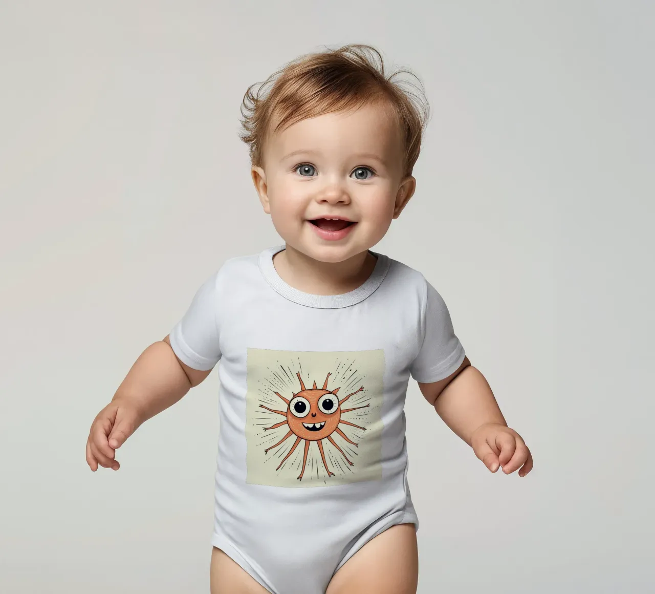 Raggio retrò body neonato maniche corte da Funny Animals