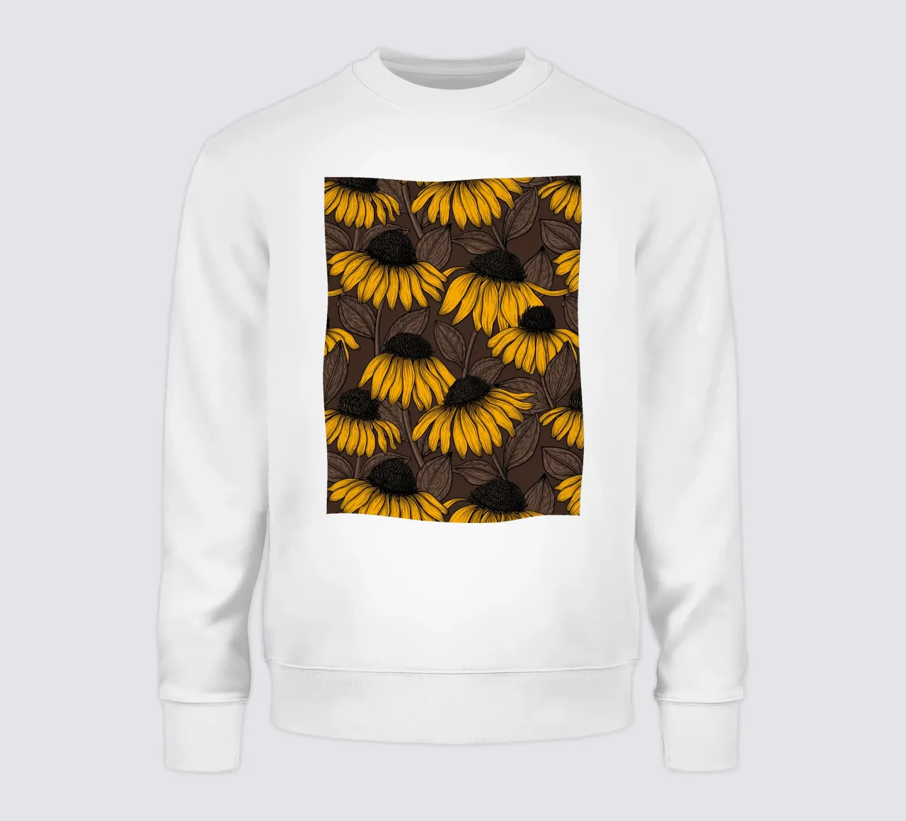 Yellow coneflowers sweatshirt by Painted Nature