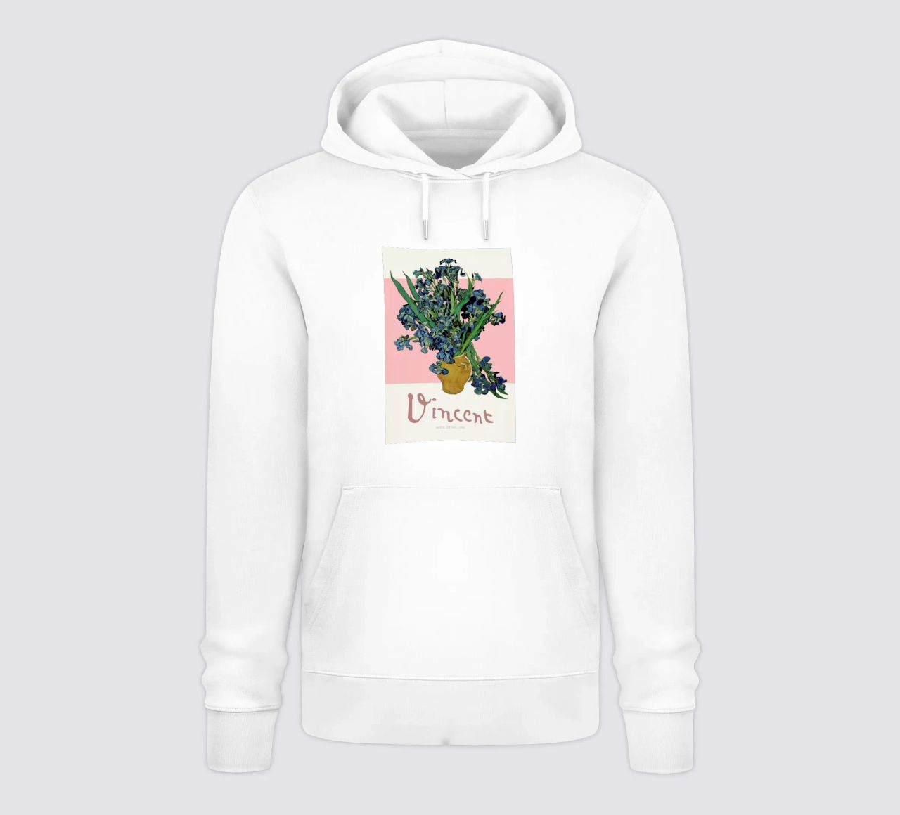 Signed, Vincent – Irises 3 felpa con cappuccio da Vintage by JUNIQE