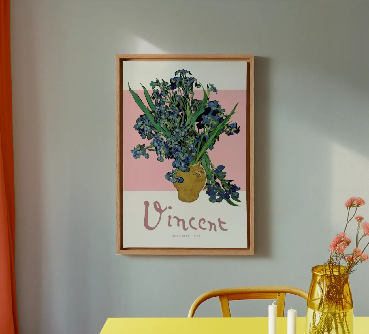 Signed, Vincent – Irises 3 tela con Cornice a cassetta da Vintage by JUNIQE