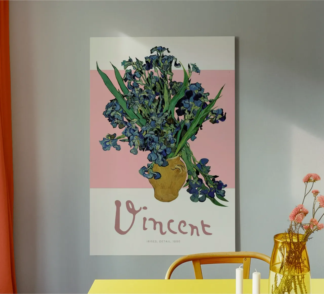 Signed, Vincent – Irises 3 tela con Cornice a cassetta da Vintage by JUNIQE