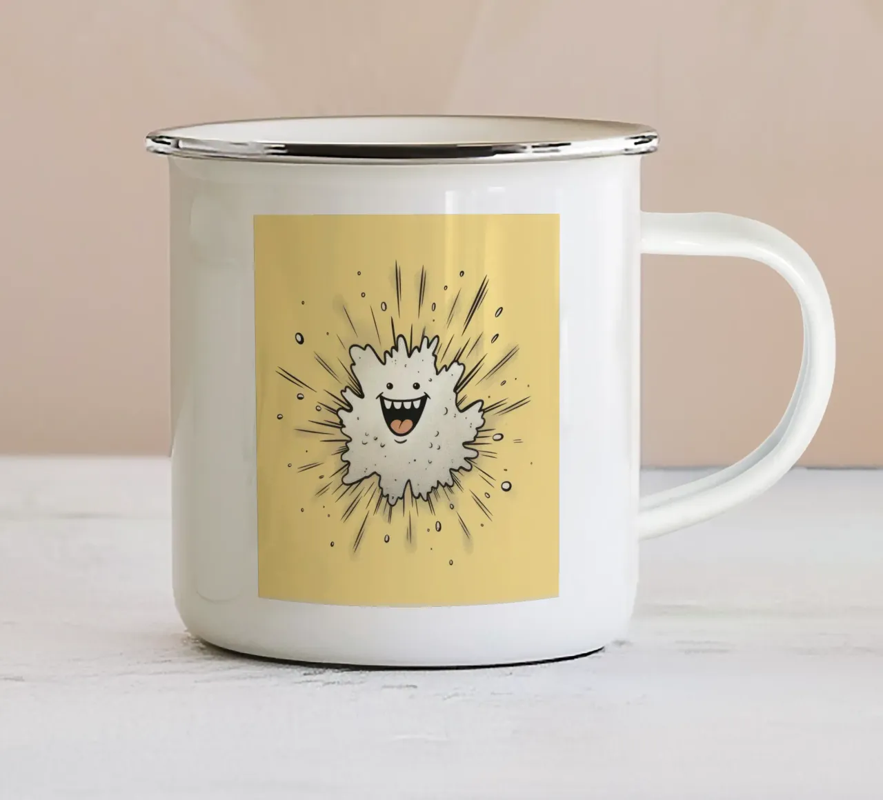 Raggio retrò tazza in smalto da Funny Animals