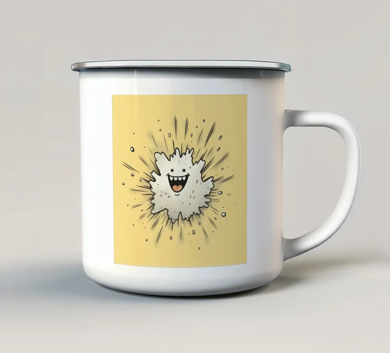 Raggio retrò tazza in smalto da Funny Animals