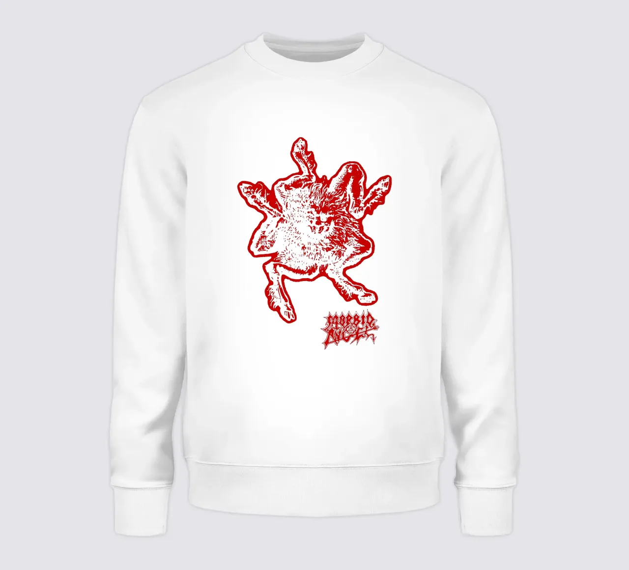 Logo band Morbid Angel sweatshirt van https://www.juniqe.com/uk/shop/Henndraws