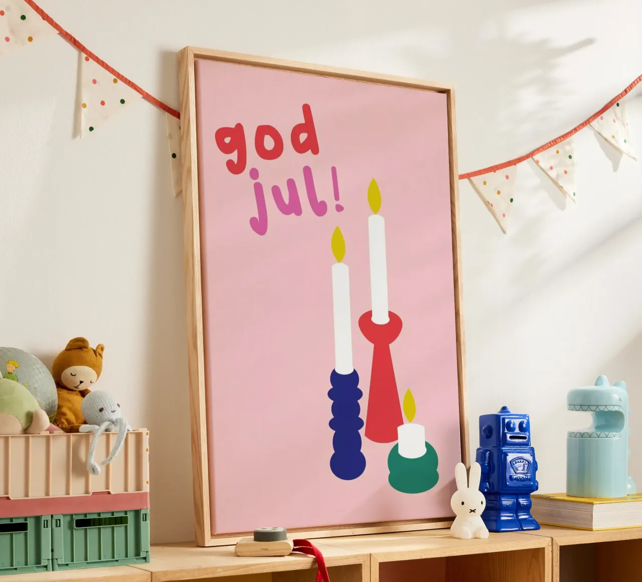 God Jul canvas met Baklijst van XOXO Arte