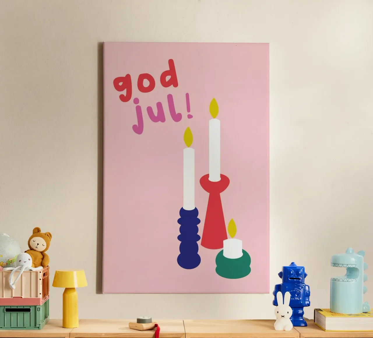 God Jul canvas met Baklijst van XOXO Arte