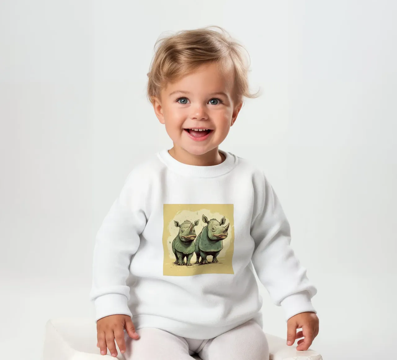 Retro Rhino Duo felpa neonato da Funny Animals