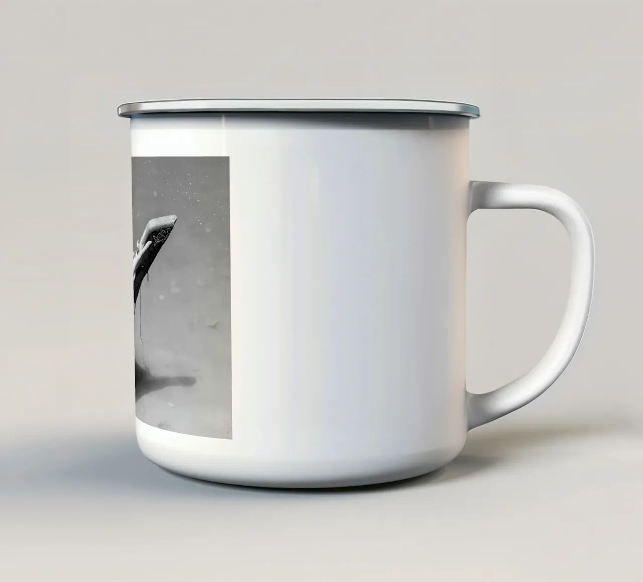 Acque senza tempo tazza in smalto da rafael campezato