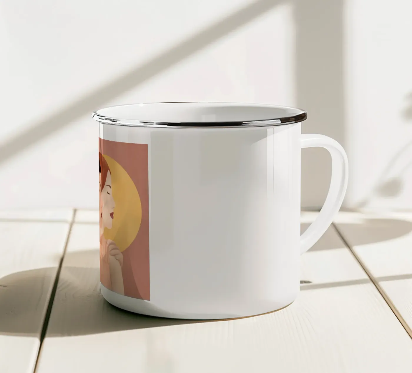 Sun enamel mug by Nadjaa