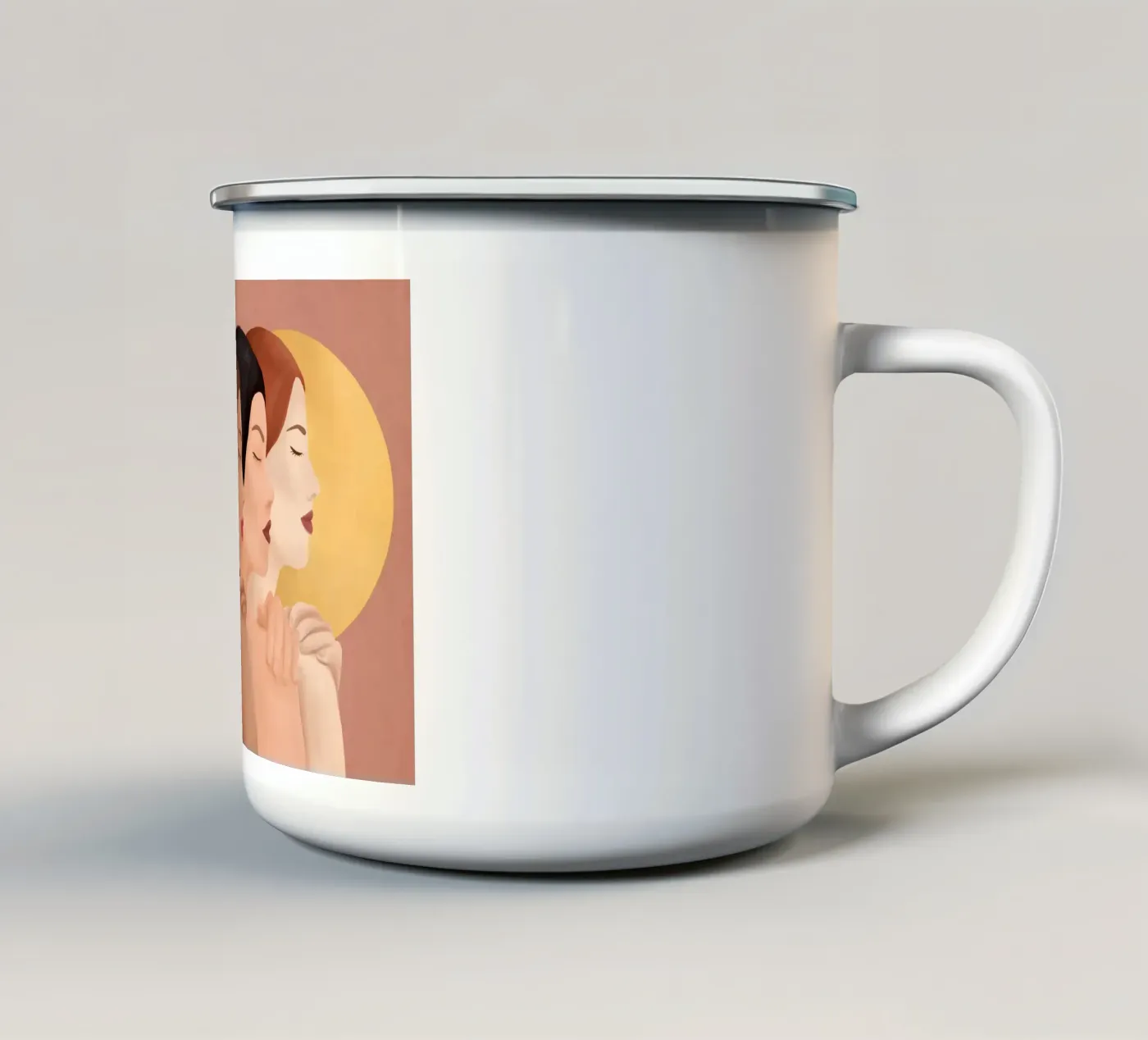 Sun enamel mug by Nadjaa