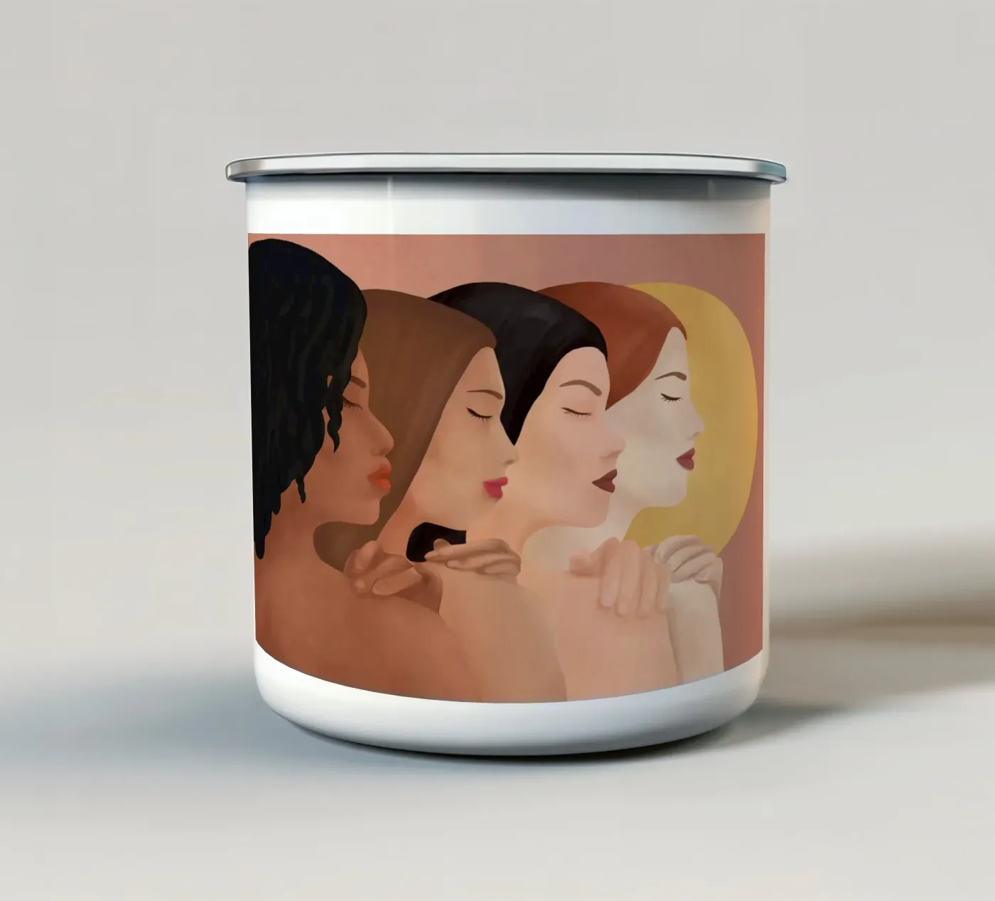 Sun enamel mug by Nadjaa
