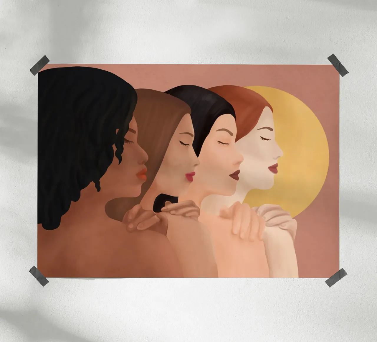 Sun poster con telaio in legno da Nadjaa