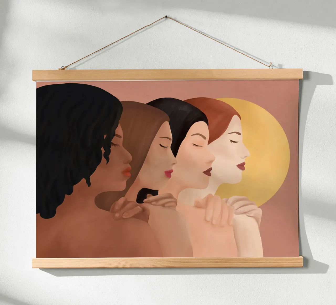 Sun poster con telaio in legno da Nadjaa