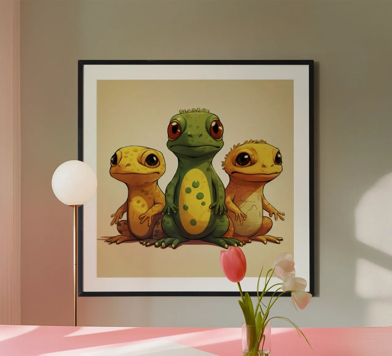Gang di salamandre retrò carta hahnemühle da Funny Animals