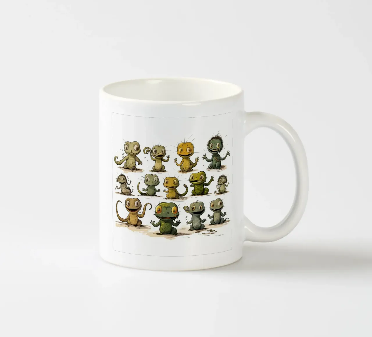 Gang di salamandre retrò tazza in ceramica da Funny Animals