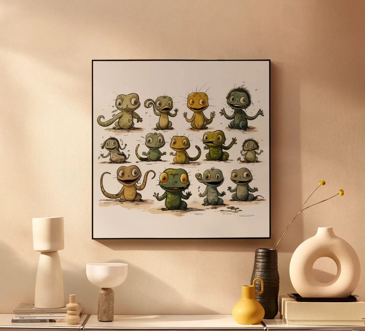 Gang di salamandre retrò plexiglass da Funny Animals