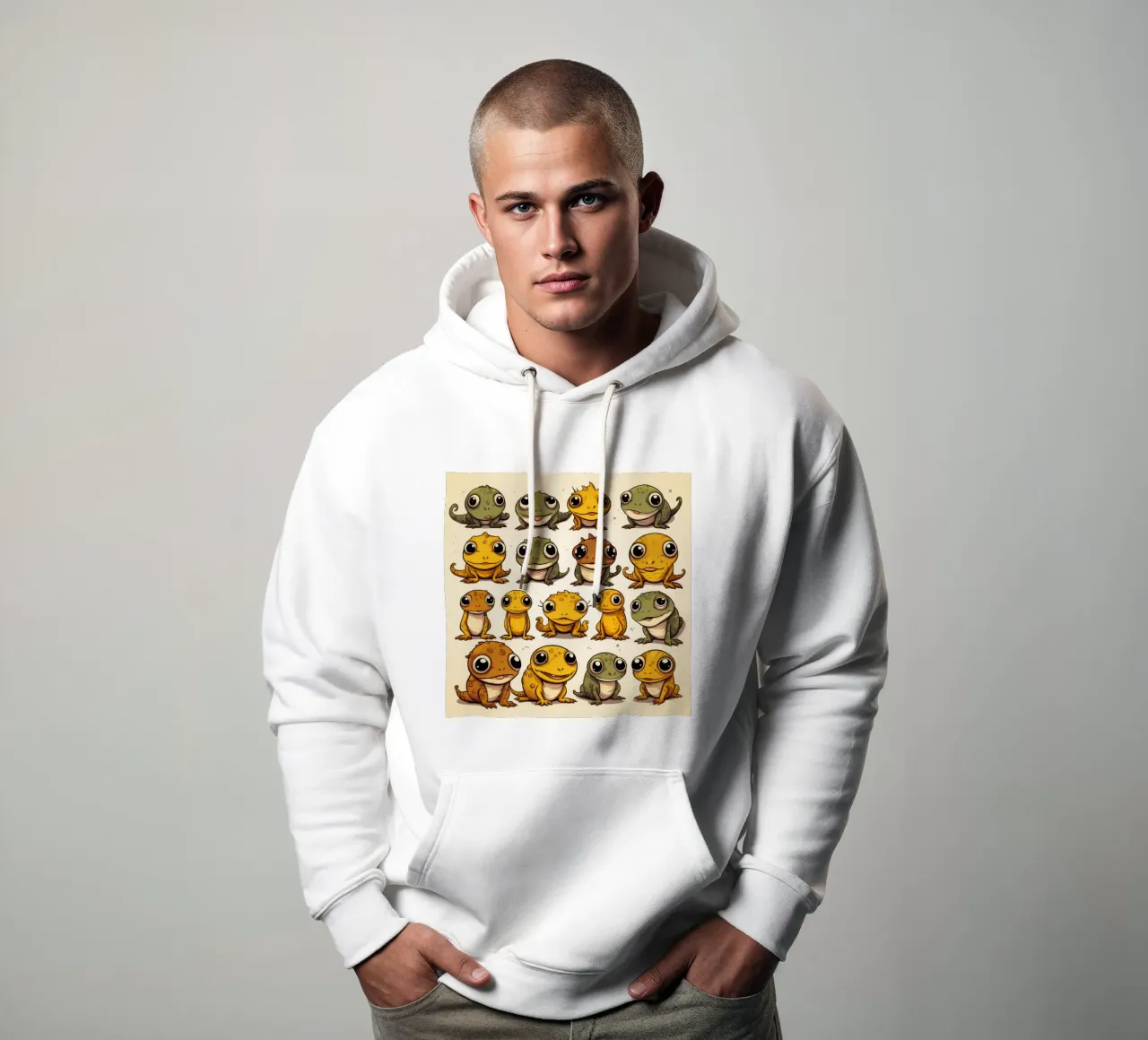 Gang di salamandre retrò felpa con cappuccio da Funny Animals