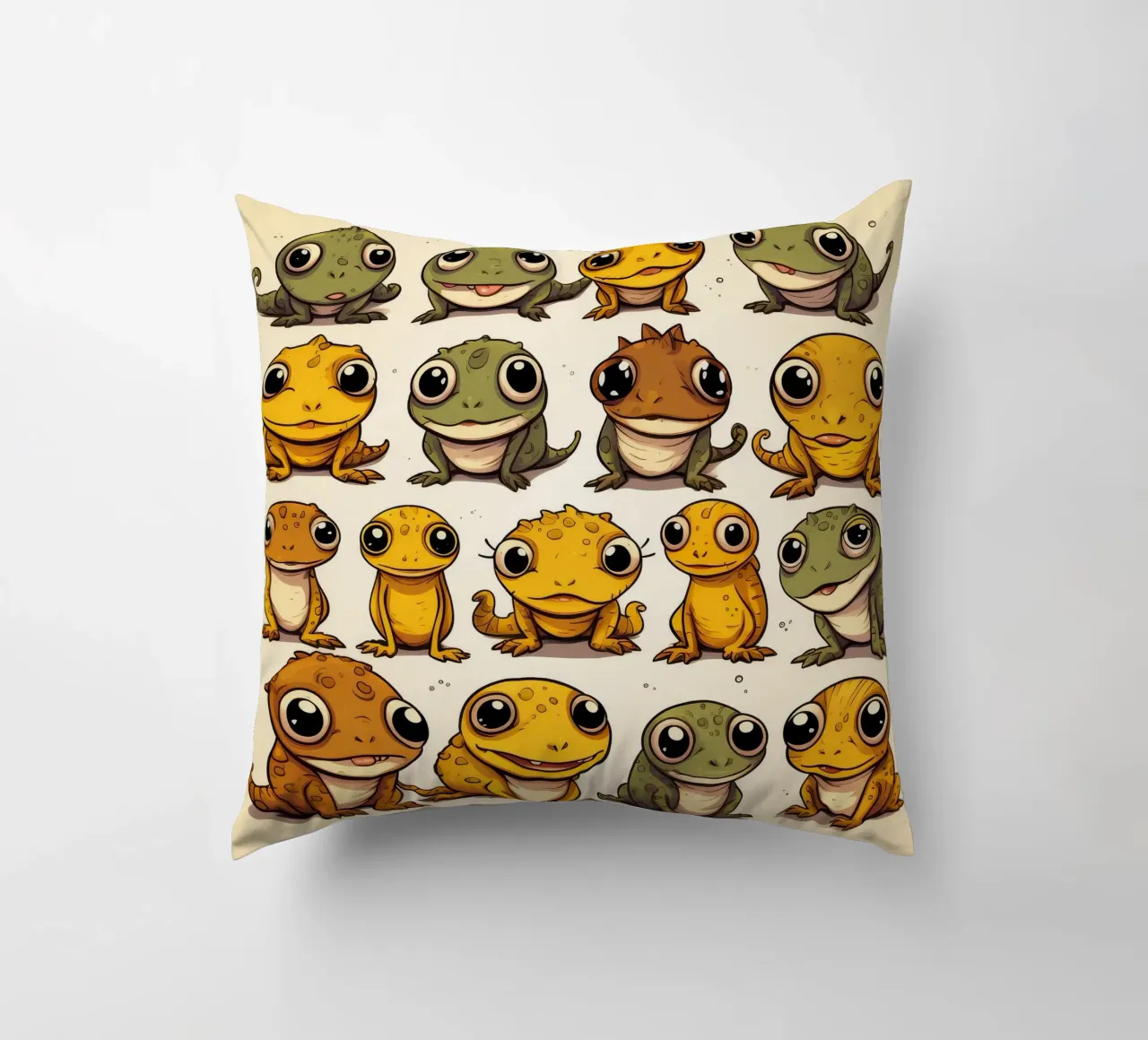 Gang di salamandre retrò cuscino da Funny Animals