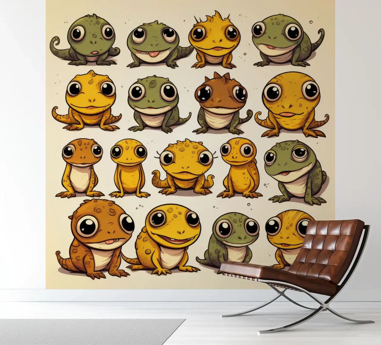 Retro Salamander Gang photo wallpaper by Funny Animals