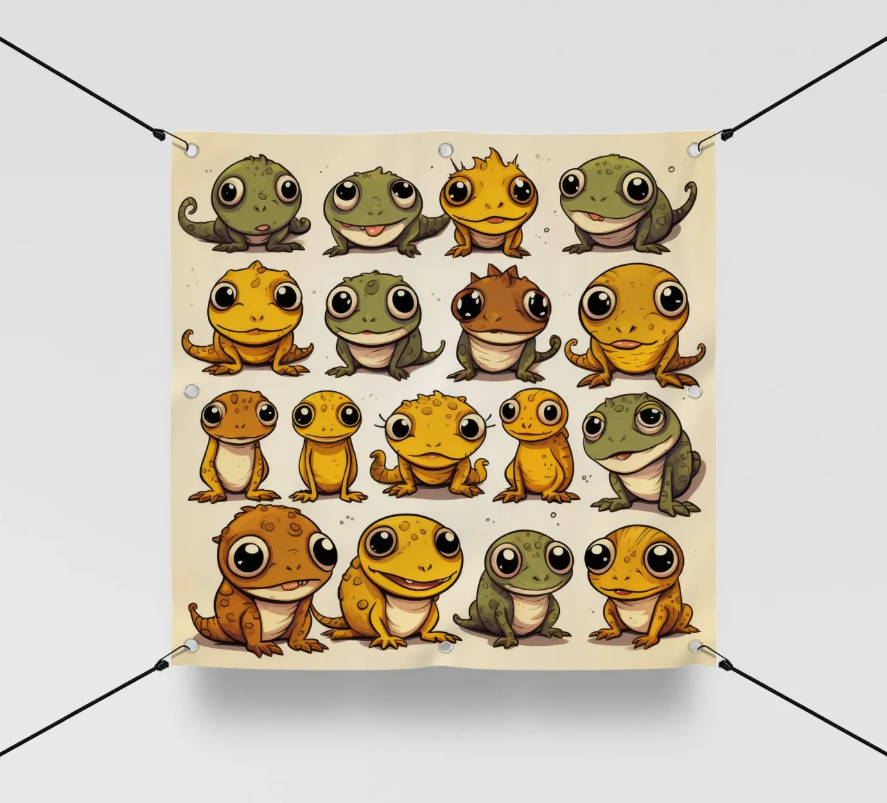 Gang di salamandre retrò telo in pvc da Funny Animals