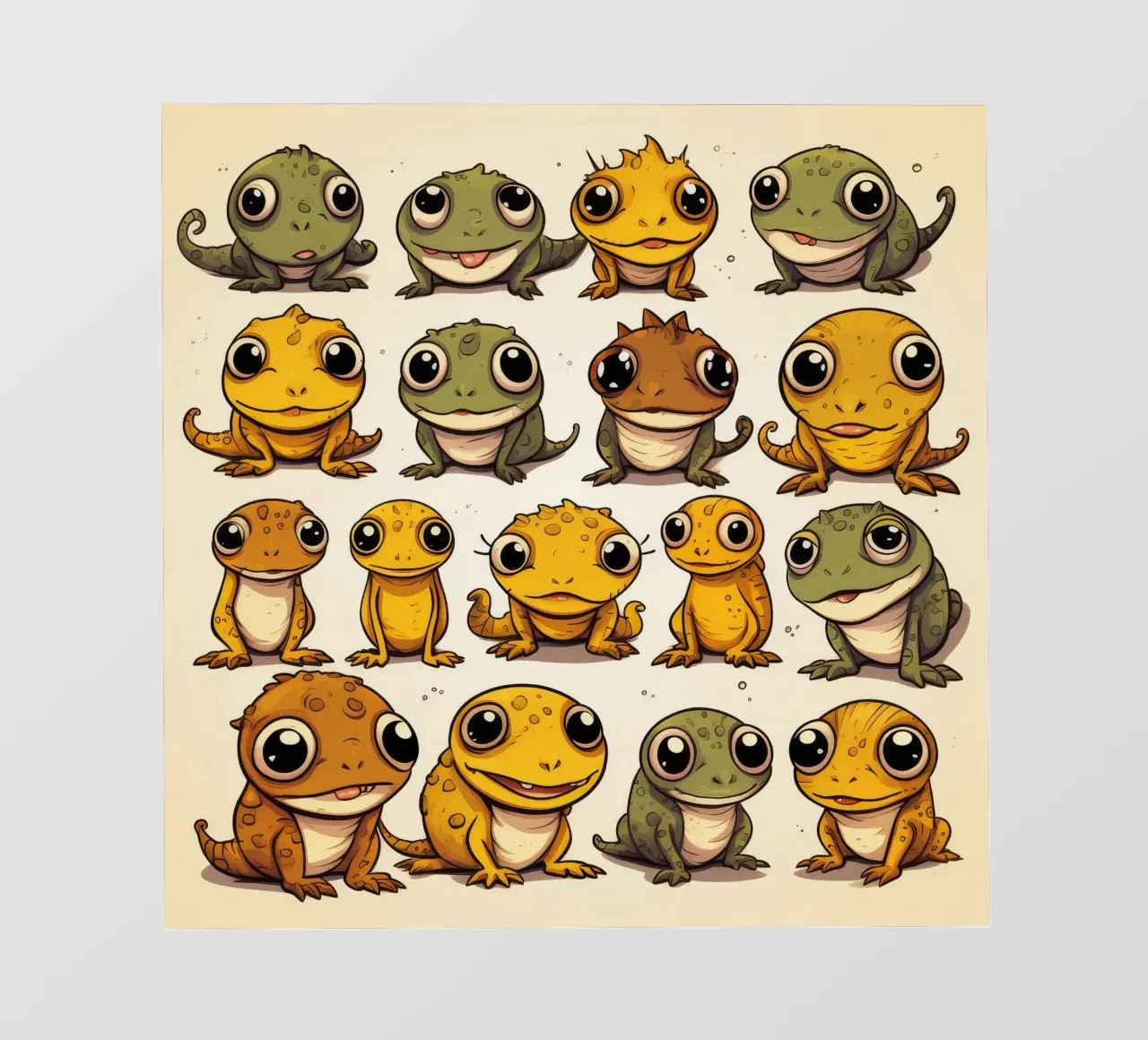 Gang di salamandre retrò telo in pvc da Funny Animals