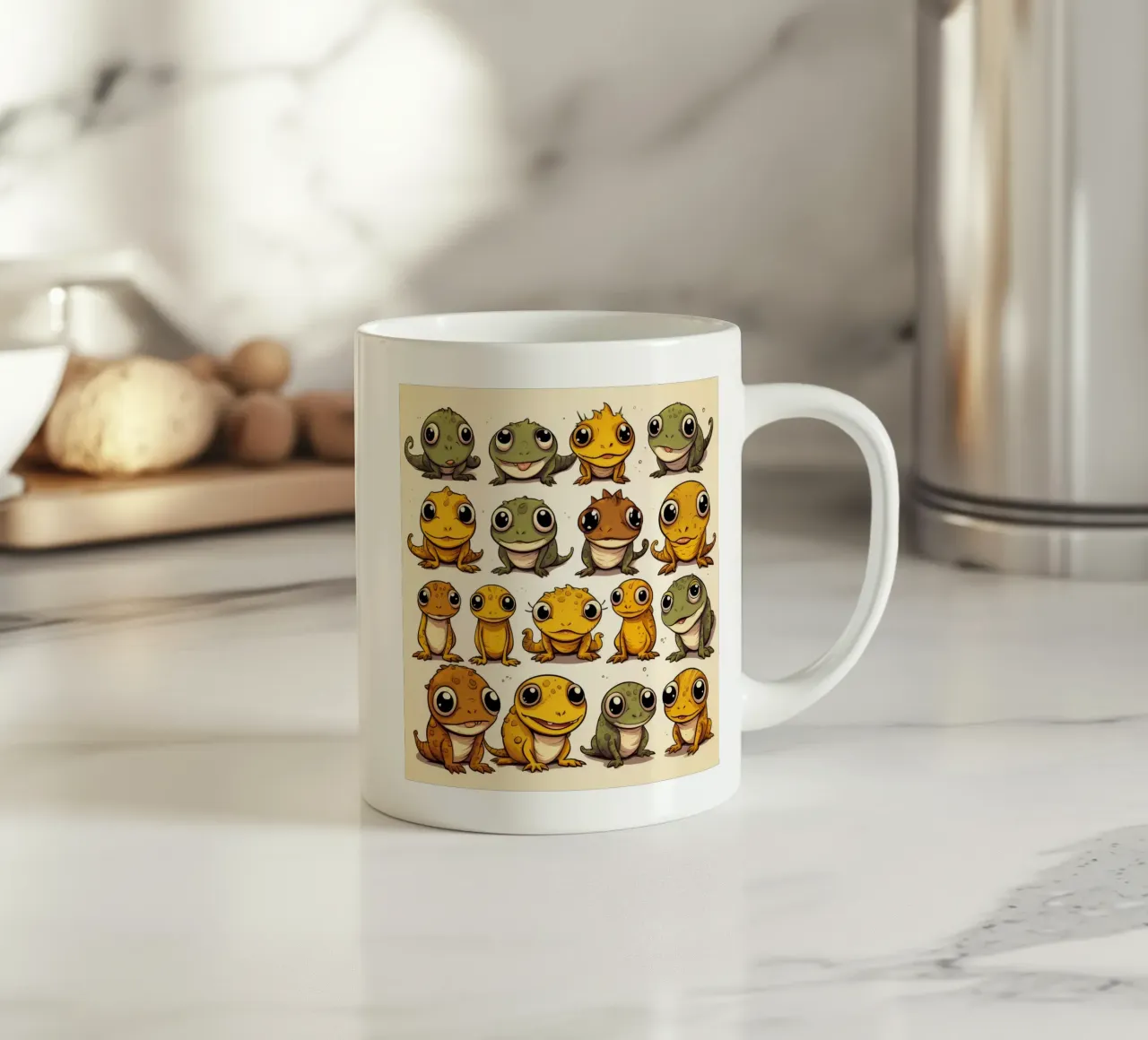 Gang di salamandre retrò tazza in ceramica da Funny Animals