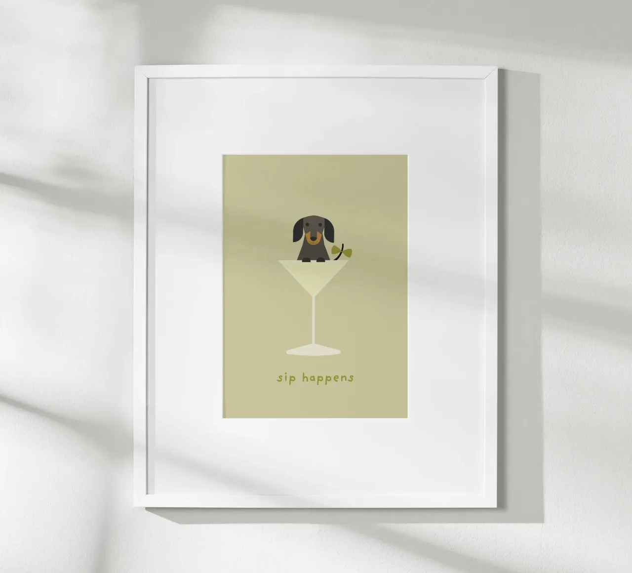 Dackel - sip happens carta hahnemühle da Carolin Vonhoff