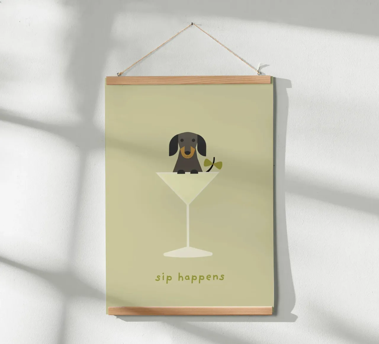 Dackel - sip happens carta hahnemühle da Carolin Vonhoff