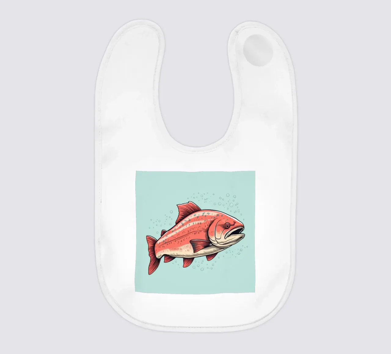 Salmone retrò bavaglino da Funny Animals