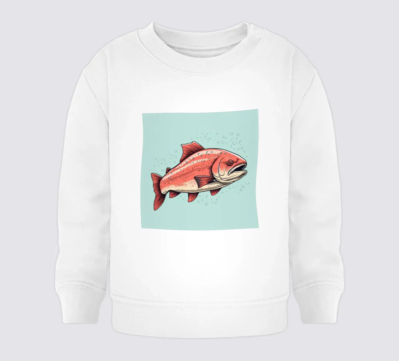 Salmone retrò felpa neonato da Funny Animals