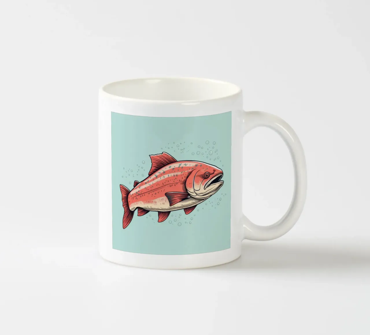 Salmone retrò tazza in ceramica da Funny Animals