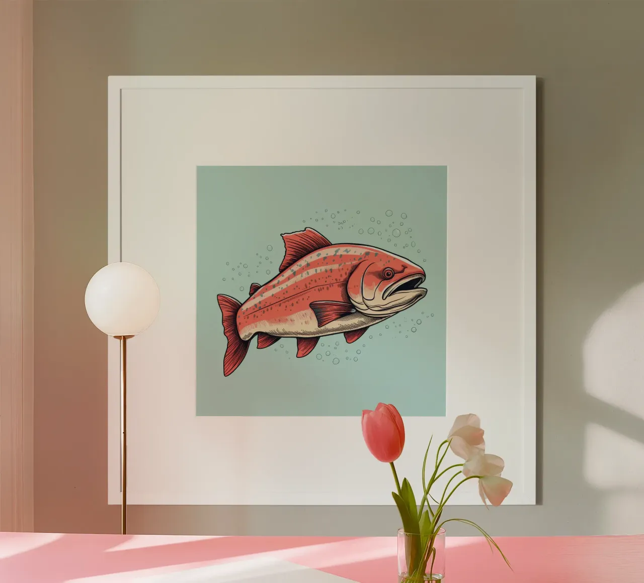 Salmone retrò poster da Funny Animals