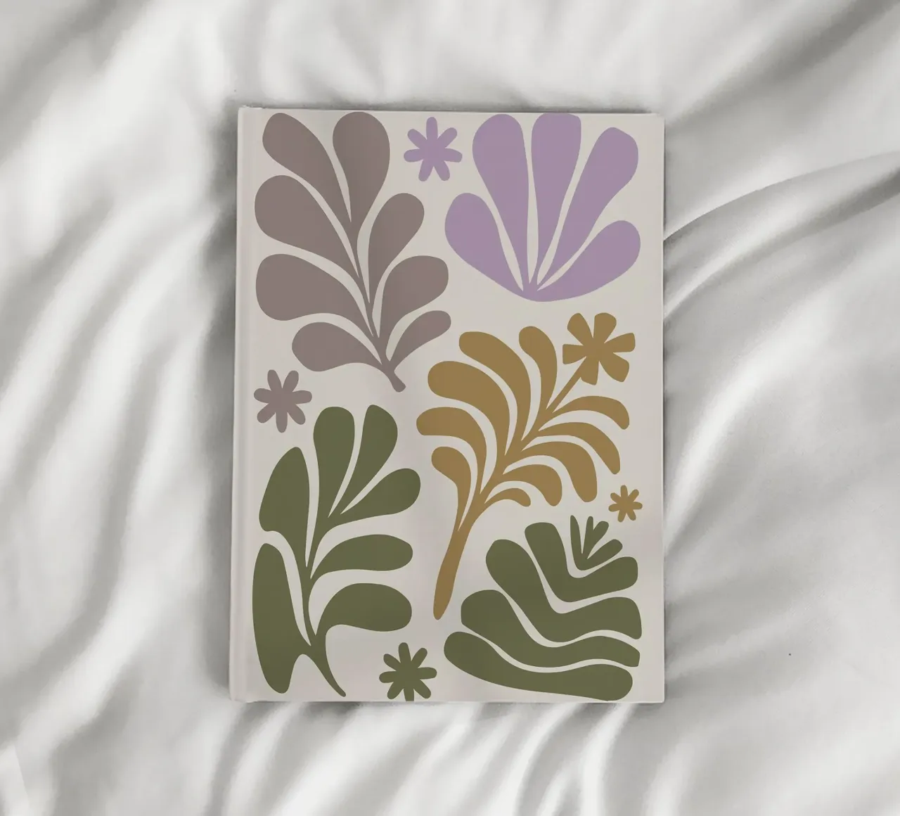 Modern Organic Botanical Illustration in Soft Tones notebook by E Cannon