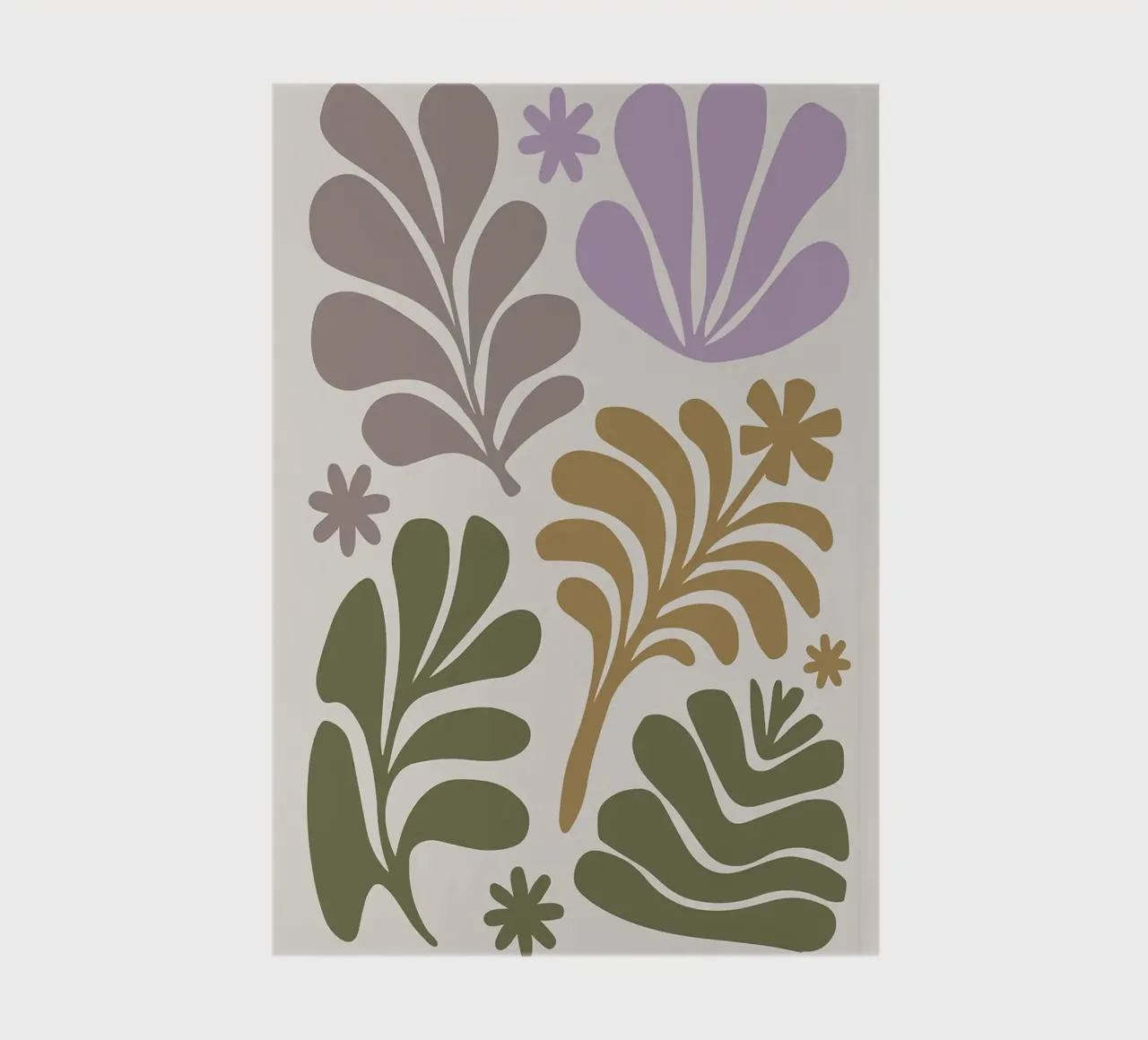 Modern Organic Botanical Illustration in Soft Tones notebook by E Cannon
