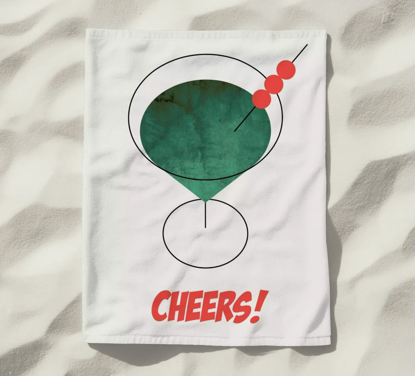 Cheers! strandhanddoek van Kubistika