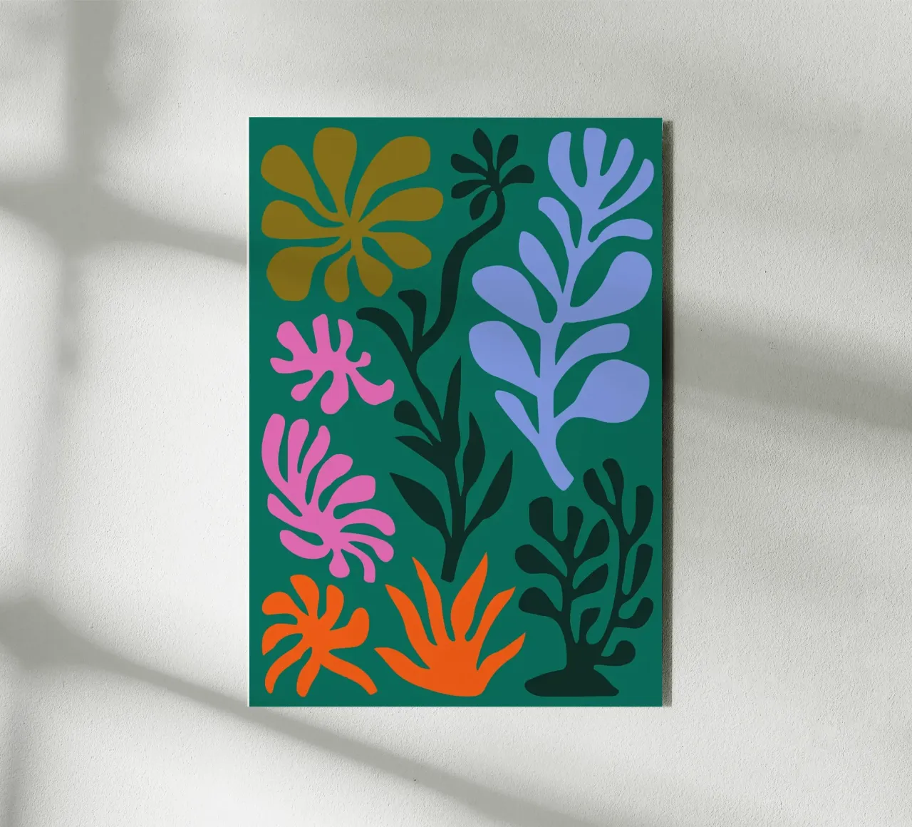 Vibrant Abstract Botanical – Matisse Inspired alu-dibond by E Cannon