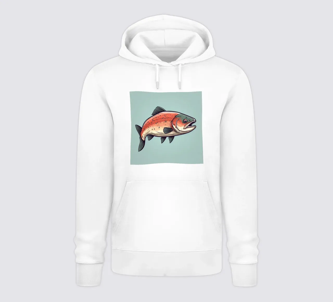 Salmone retrò felpa con cappuccio da Funny Animals