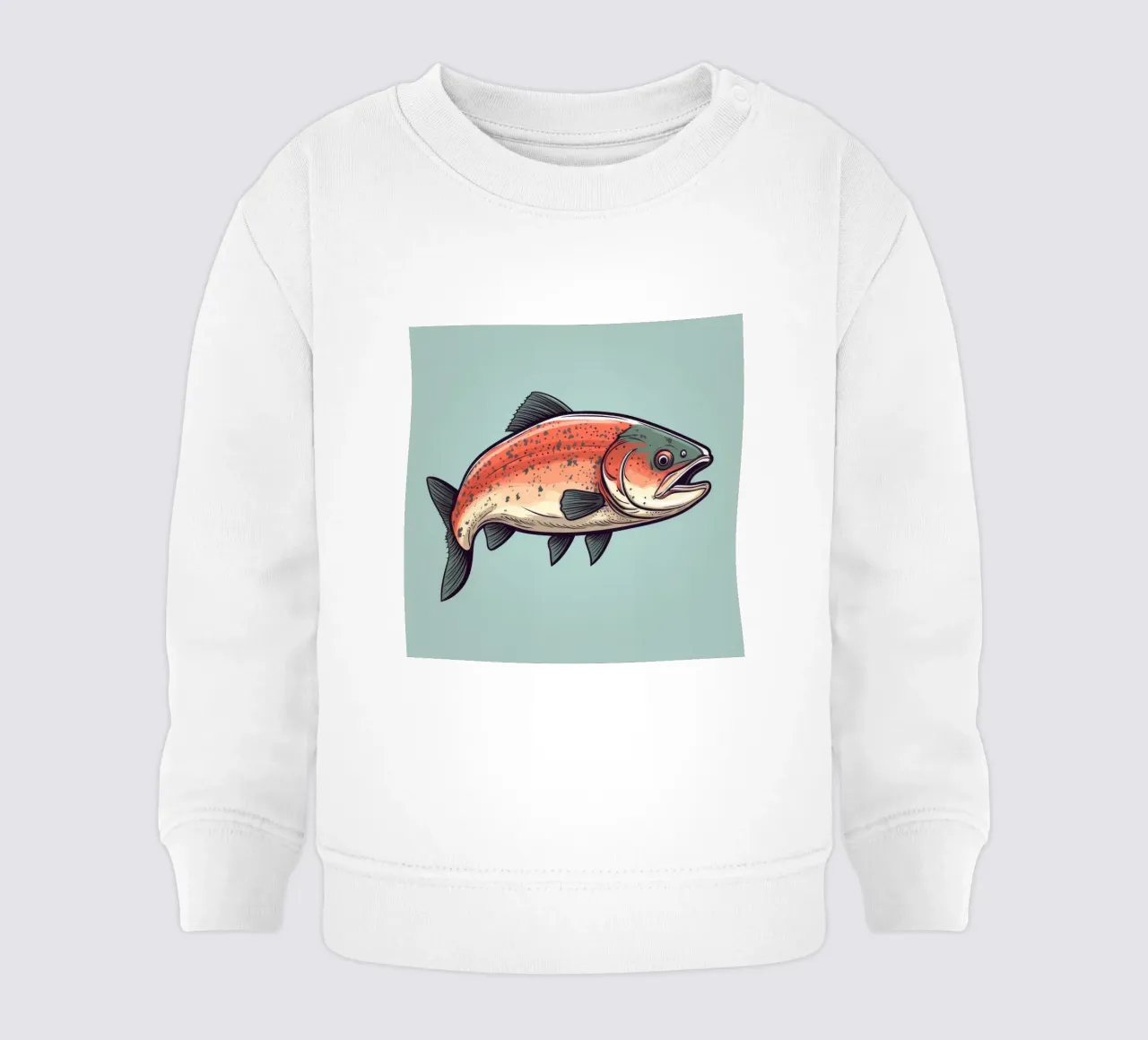 Salmone retrò felpa neonato da Funny Animals
