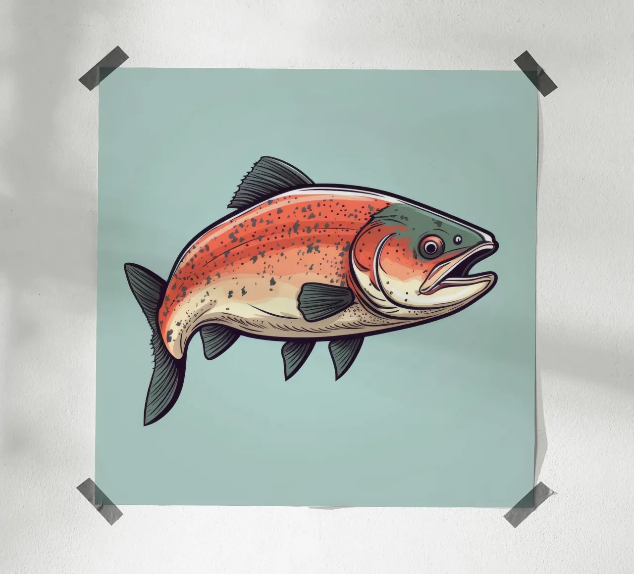 Retro-Lachs Hahnemühle von Funny Animals