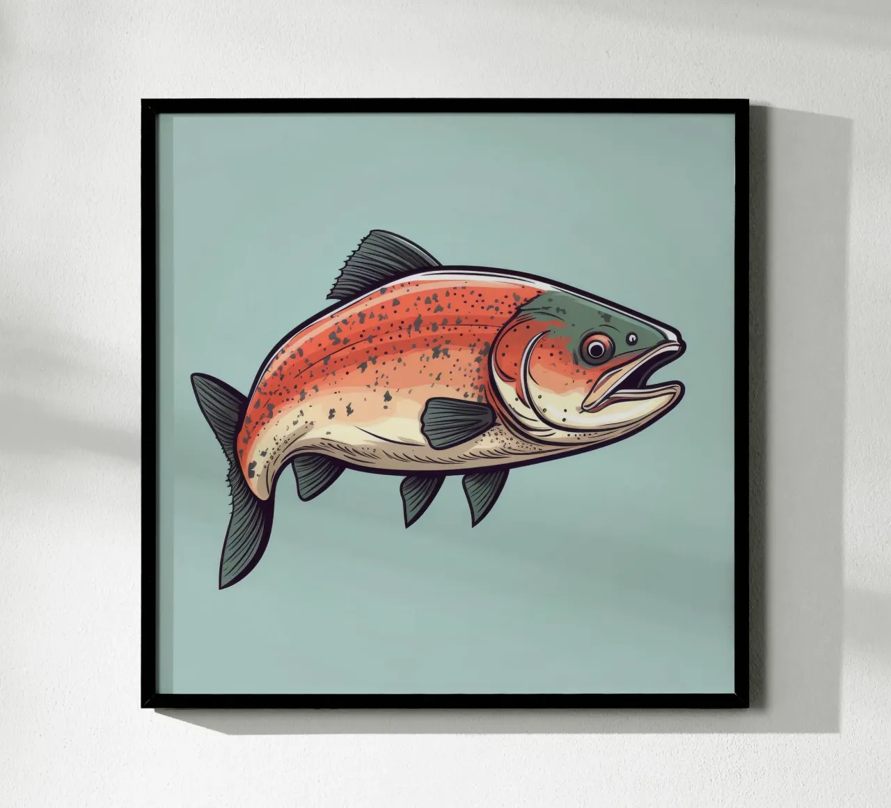 Retro-Lachs Hahnemühle von Funny Animals