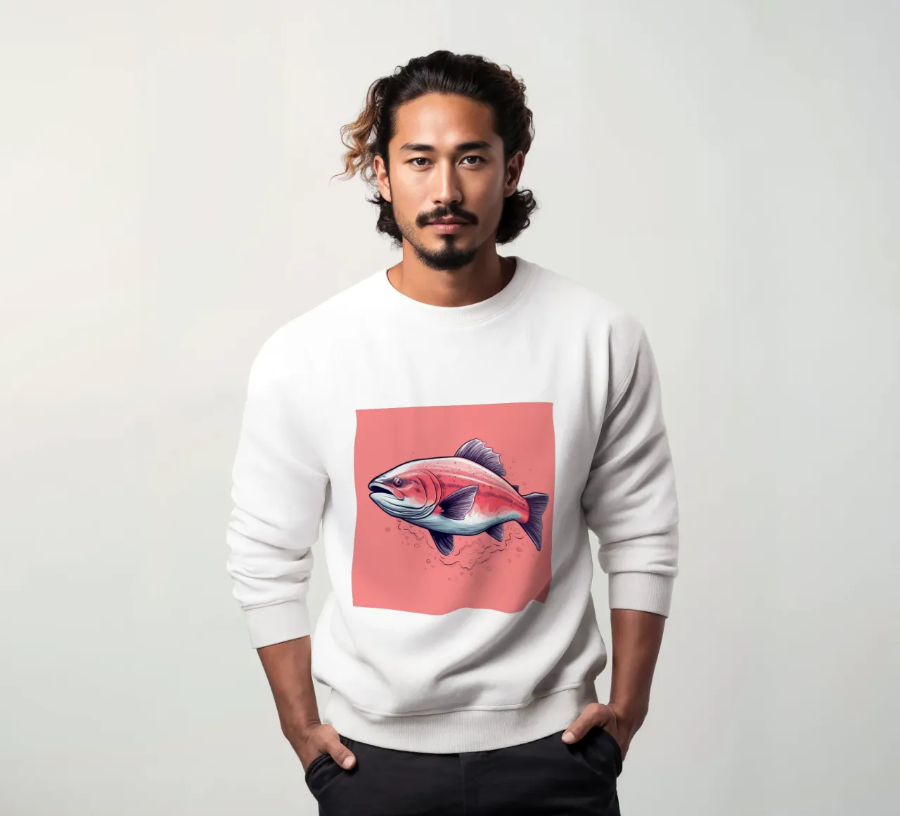Salmone retrò felpa da Funny Animals