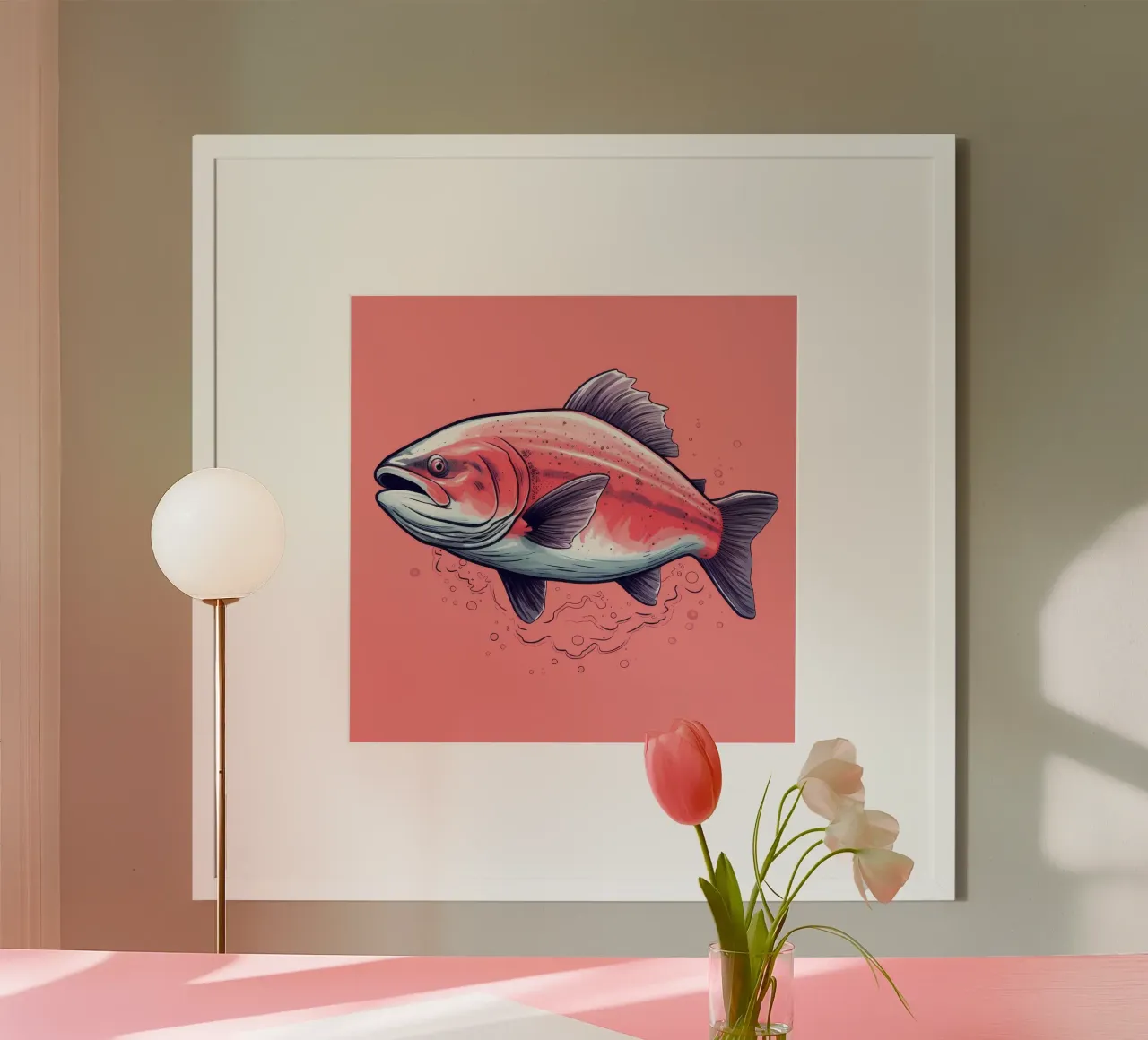 Salmone retrò poster da Funny Animals