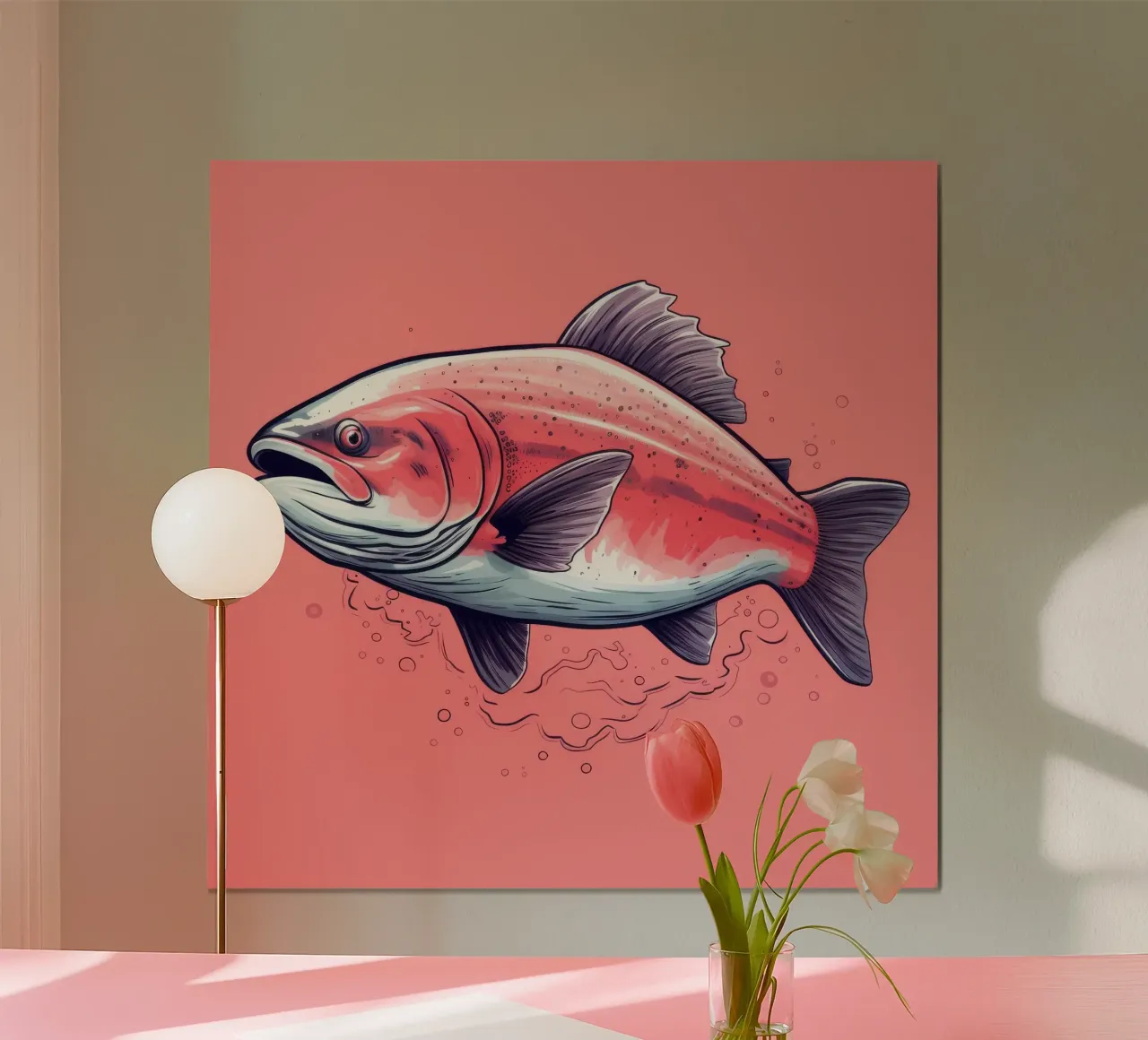Salmone retrò poster da Funny Animals